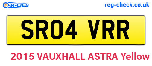 SR04VRR are the vehicle registration plates.