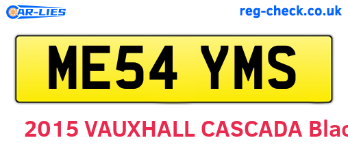 ME54YMS are the vehicle registration plates.
