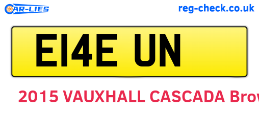 E14EUN are the vehicle registration plates.