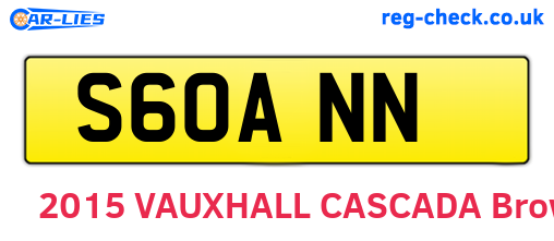 S60ANN are the vehicle registration plates.