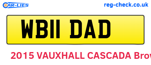 WB11DAD are the vehicle registration plates.