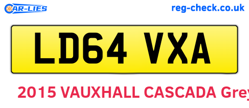 LD64VXA are the vehicle registration plates.