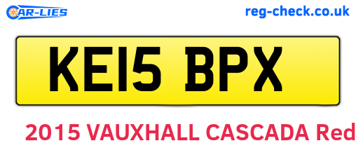 KE15BPX are the vehicle registration plates.