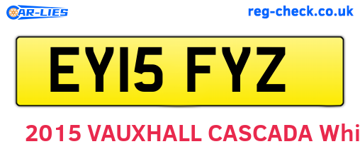 EY15FYZ are the vehicle registration plates.