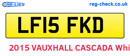 LF15FKD are the vehicle registration plates.
