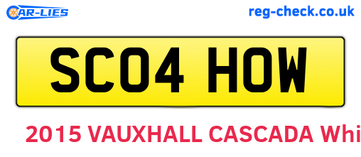 SC04HOW are the vehicle registration plates.