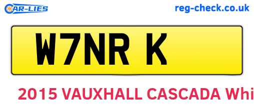 W7NRK are the vehicle registration plates.