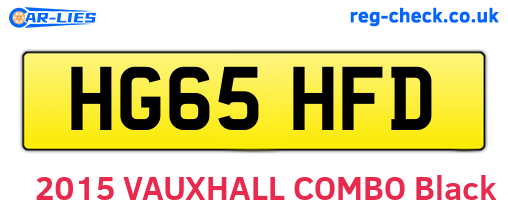 HG65HFD are the vehicle registration plates.