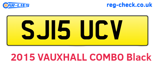 SJ15UCV are the vehicle registration plates.