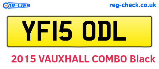 YF15ODL are the vehicle registration plates.