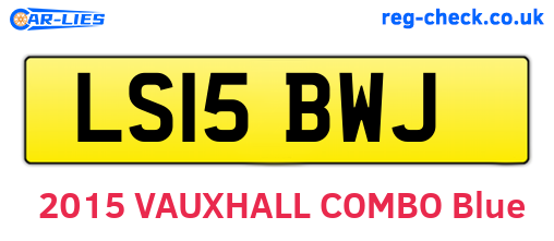 LS15BWJ are the vehicle registration plates.