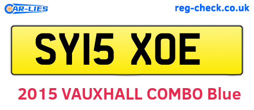 SY15XOE are the vehicle registration plates.