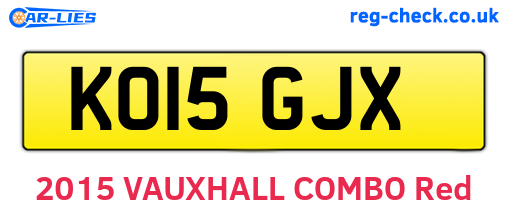 KO15GJX are the vehicle registration plates.