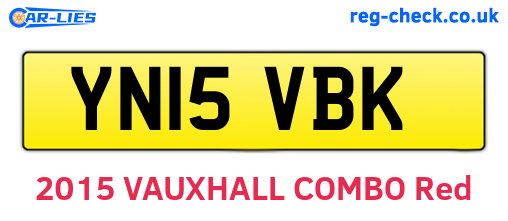 YN15VBK are the vehicle registration plates.
