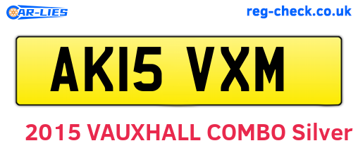 AK15VXM are the vehicle registration plates.