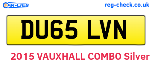 DU65LVN are the vehicle registration plates.