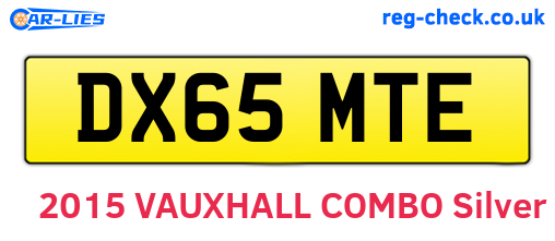 DX65MTE are the vehicle registration plates.