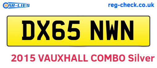 DX65NWN are the vehicle registration plates.