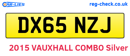 DX65NZJ are the vehicle registration plates.