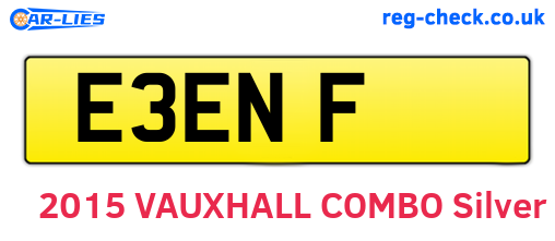 E3ENF are the vehicle registration plates.