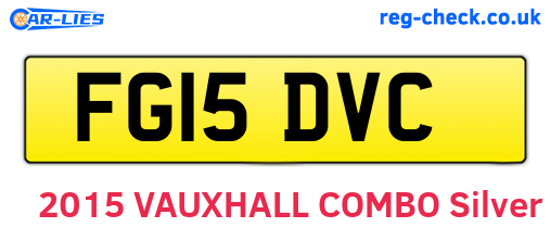 FG15DVC are the vehicle registration plates.