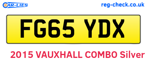 FG65YDX are the vehicle registration plates.