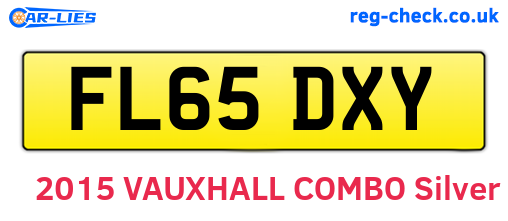 FL65DXY are the vehicle registration plates.