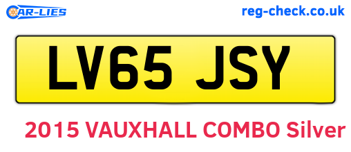 LV65JSY are the vehicle registration plates.