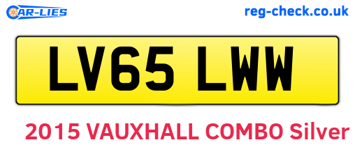 LV65LWW are the vehicle registration plates.