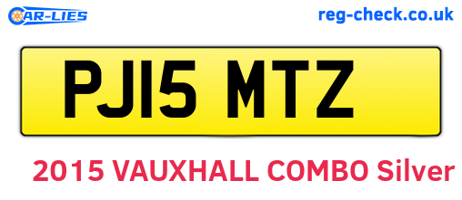 PJ15MTZ are the vehicle registration plates.