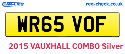 WR65VOF are the vehicle registration plates.