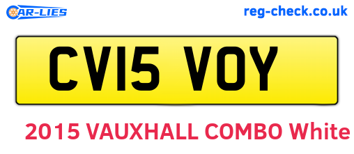 CV15VOY are the vehicle registration plates.