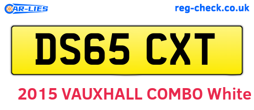DS65CXT are the vehicle registration plates.