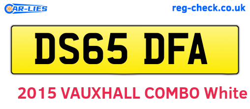 DS65DFA are the vehicle registration plates.