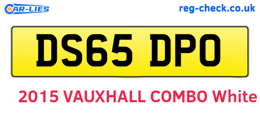 DS65DPO are the vehicle registration plates.