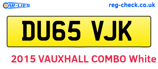 DU65VJK are the vehicle registration plates.