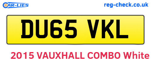 DU65VKL are the vehicle registration plates.