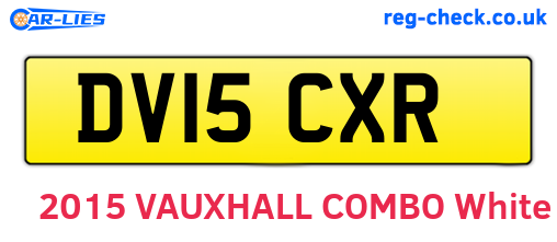 DV15CXR are the vehicle registration plates.