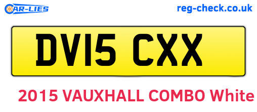 DV15CXX are the vehicle registration plates.