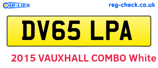 DV65LPA are the vehicle registration plates.