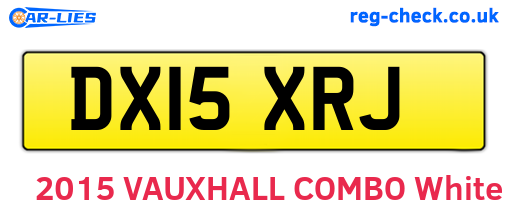 DX15XRJ are the vehicle registration plates.