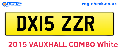 DX15ZZR are the vehicle registration plates.