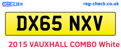 DX65NXV are the vehicle registration plates.