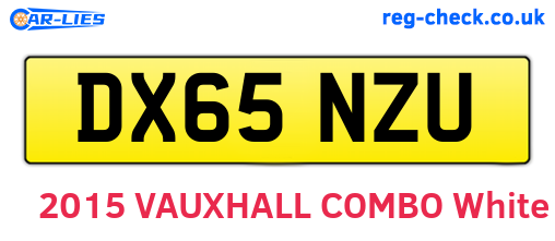 DX65NZU are the vehicle registration plates.