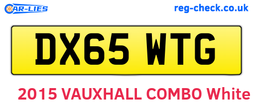 DX65WTG are the vehicle registration plates.