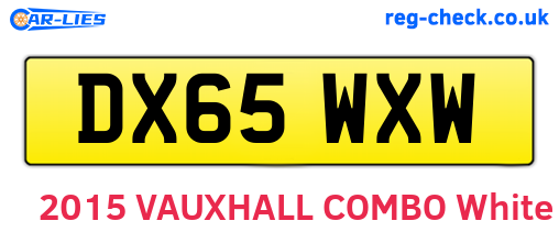 DX65WXW are the vehicle registration plates.