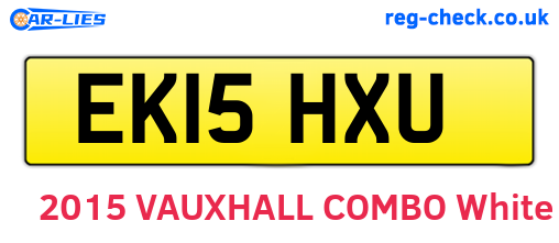 EK15HXU are the vehicle registration plates.