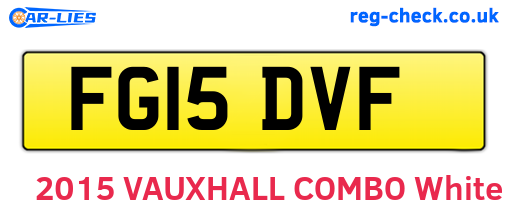 FG15DVF are the vehicle registration plates.