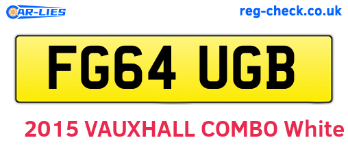 FG64UGB are the vehicle registration plates.