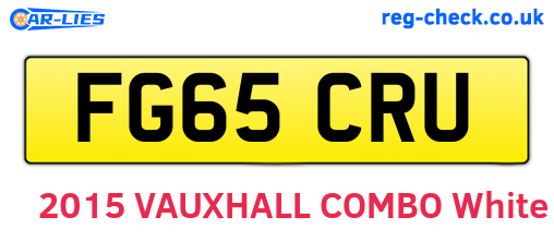 FG65CRU are the vehicle registration plates.